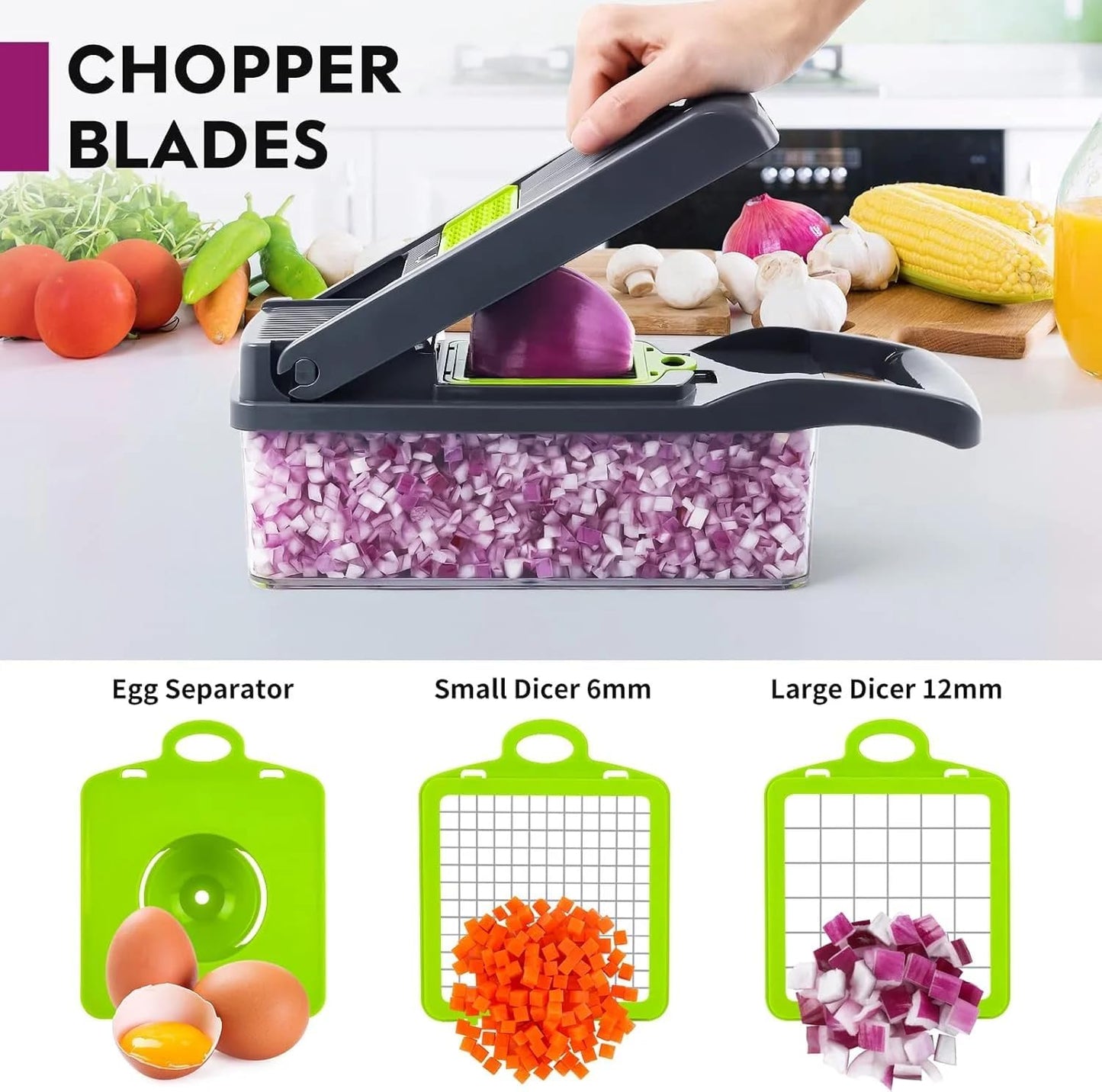 AHA Lifestyles 16-in-1 Vegetable Chopper | Versatile Slicer & Spiralizer for Quick Meal Prep
