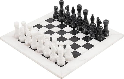 Radicaln Marble Chess Set 15 Inches Handmade White and Black Luxury Board Games for Adults Ideal Marble Chess Board Game Set &amp Chess Pieces for Home Decor