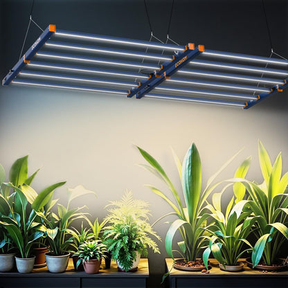 ECOHOM 720W LED Grow Light, Full Spectrum Dimmable Daisy Chain, Pro Bar Style for 5x5ft Grow Tent, Foldable & Hanging Growing Lamp for Indoor Plants Seedlings, Veg and Bloom