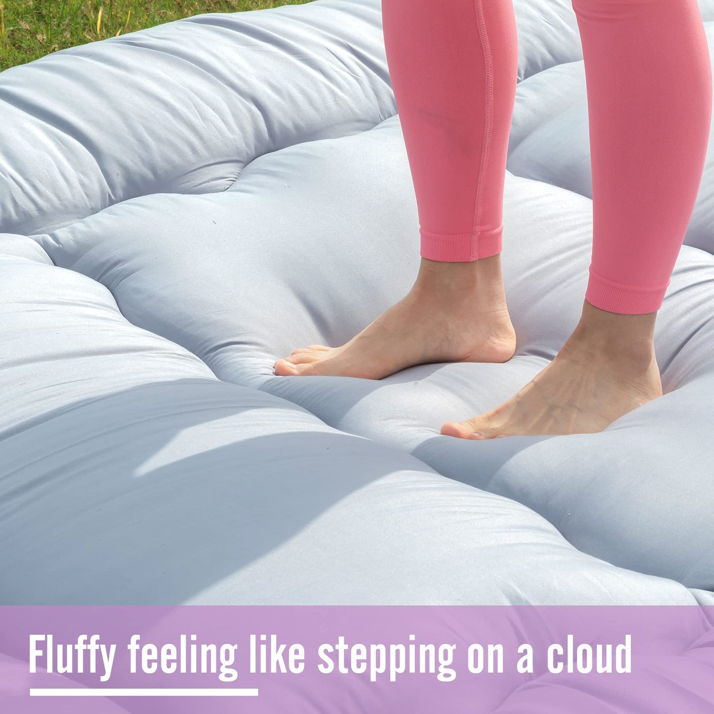 MIRUO Sleeping Mat on Floor for Adults, Kids Futon Mattress SleepMattress Pads Sleeping Mat Floor Mattress for Adults Japanese Mattress Car Camping Mattress Full Size (A-GE11012-M-USAM021)