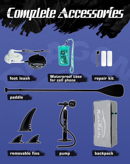 FunWater 11'×33"×6" Inflatable Stand Up Paddle Board with Premium SUP Paddleboard Accessories, Wide Stable Anti-Slip EVA Deck,Paddle Boards for Adults & Youth of All Skill Levels