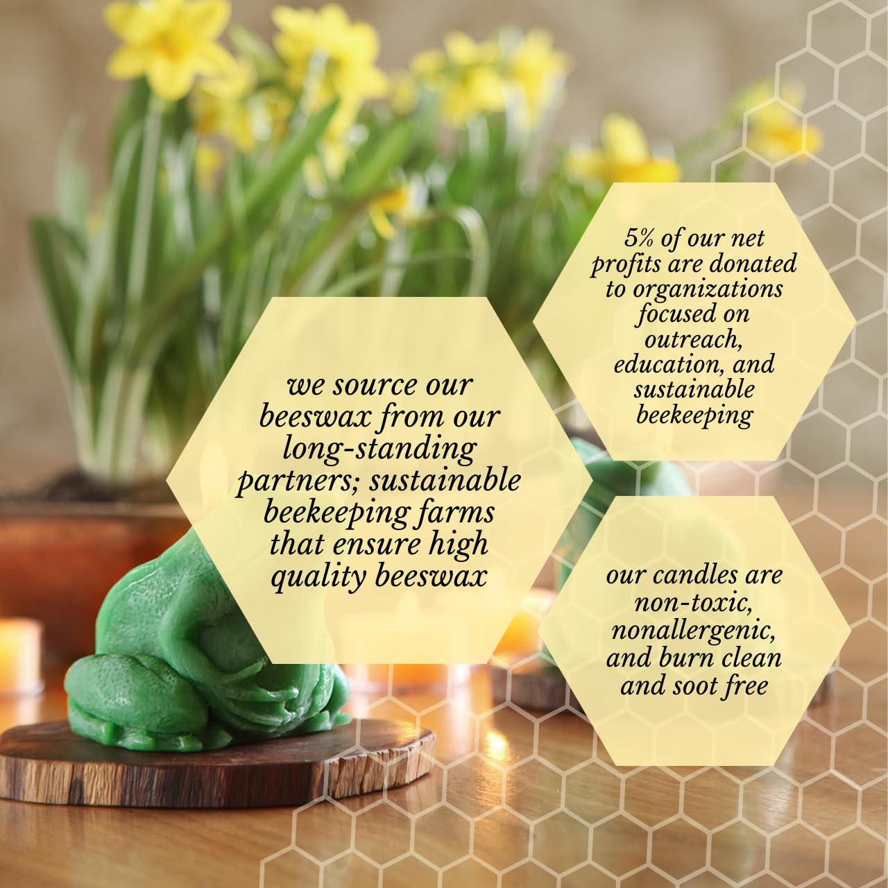 Big Dipper Wax Works Beeswax Frog Candle – Green, Hand-Sculpted Pure Beeswax, 2.5” x 3.5”, 24-Hour Burn, Eco-Friendly Unscented Candle, Whimsical Nature-Inspired Spring Décor