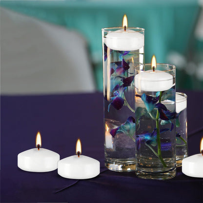 YOROXRG 50 Pack of 2-Inch White Floating Candles - Ideal for Weddings, Home Décor, Spa Baths, and Romantic Settings