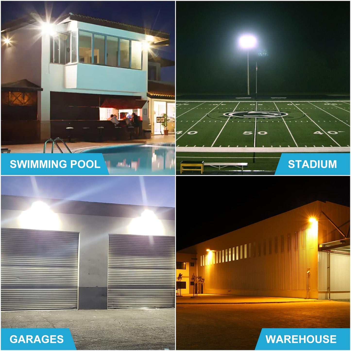 Lightdot 4Pack 200W LED Flood Light Outdoor with Knuckle, 100-277V【Driver Equipped, 5 Years】 IP65 Waterproof 28000LM, 5000K Daylight [Eqv. to 800HPS/WH] Dusk to Dawn Photocell Sensor-Brown