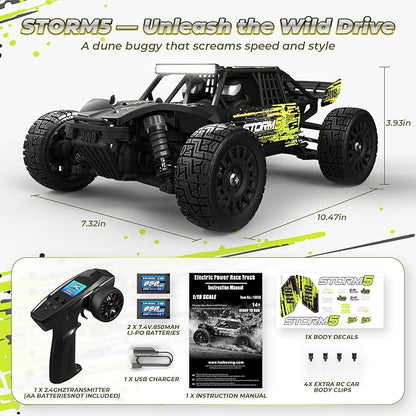 HAIBOXING 1:18 Desert Off-Road RC Truck 18856 RTR Fast 36km/h 4WD Electric Car Splash-Proof Hobby Grade for Kids Beginners and Adults Dual Batteries for Extended Outdoor Fun - Remote Control Toy