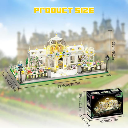 Oichy Flower House Building Set Botanical Garden Building Toy Romantic Greenhouse Model Kit Christmas Birthday Gift for Adults and Girls (2397PCS)