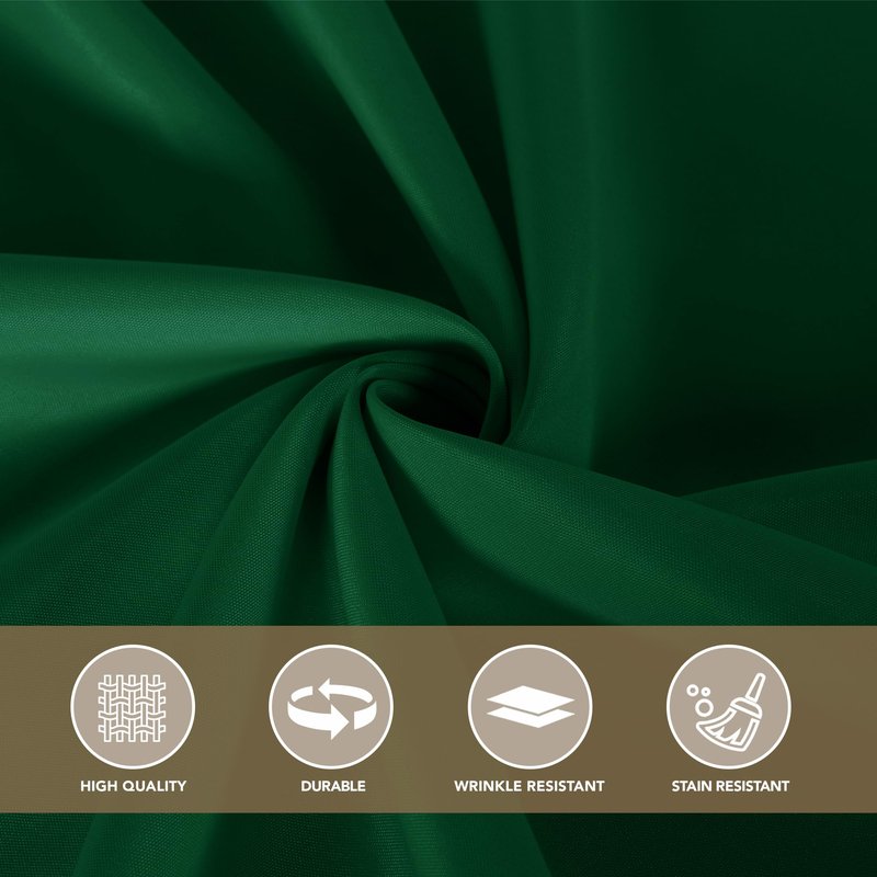 sancua Tablecloths for 6 Foot Rectangle Tables, 6 Pack - Washable Polyester Fabric Table Cloth for Chirstmas Party, Birthday, Banquet Reception, 54x108 Inch Hunter Green