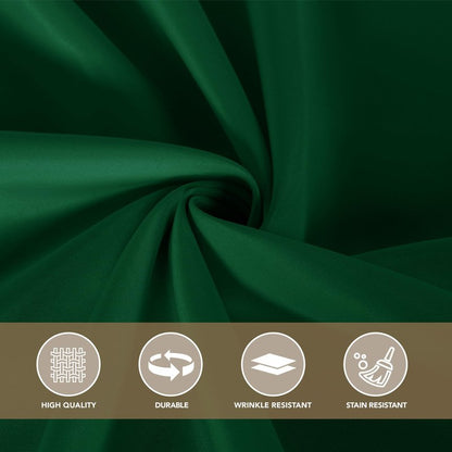 sancua Tablecloths for 6 Foot Rectangle Tables, 6 Pack - Washable Polyester Fabric Table Cloth for Chirstmas Party, Birthday, Banquet Reception, 54x108 Inch Hunter Green