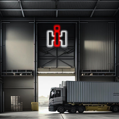 International Harvester Neon Signs for Wall Decor Dimmable IH Tractor Vehicle Neon Light Farm Repair Shop Basement Signs USB Powered for Farm Bedroom Man Cave Bar Birthday Gifts