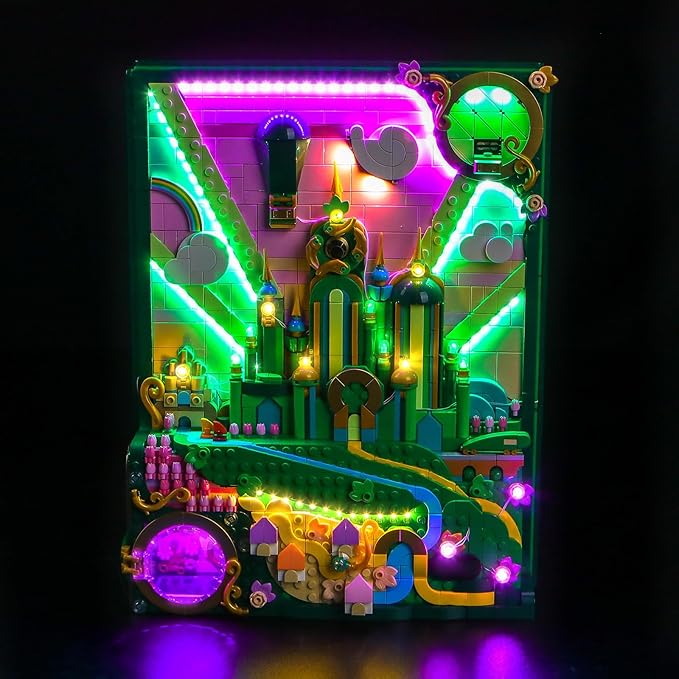 Light kit Compatible with Lego 75685 Emerald City Wall Art Decoration - No Model Only Light LED Lighting Accessories Compatible with Lego 75685 (RC Version)