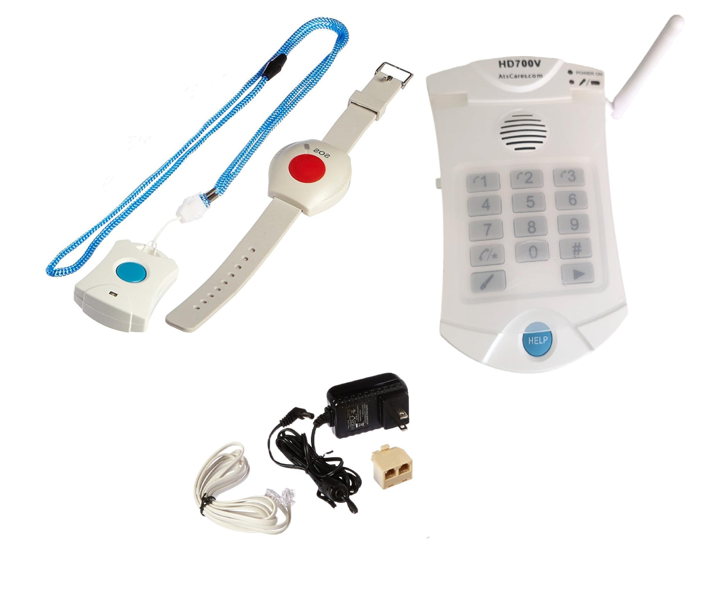 No Monthly Fees - Life Guardian - Medical Alarm - Emergency Alert - SOS - Phone System - No Monthly Charges HD700V5
