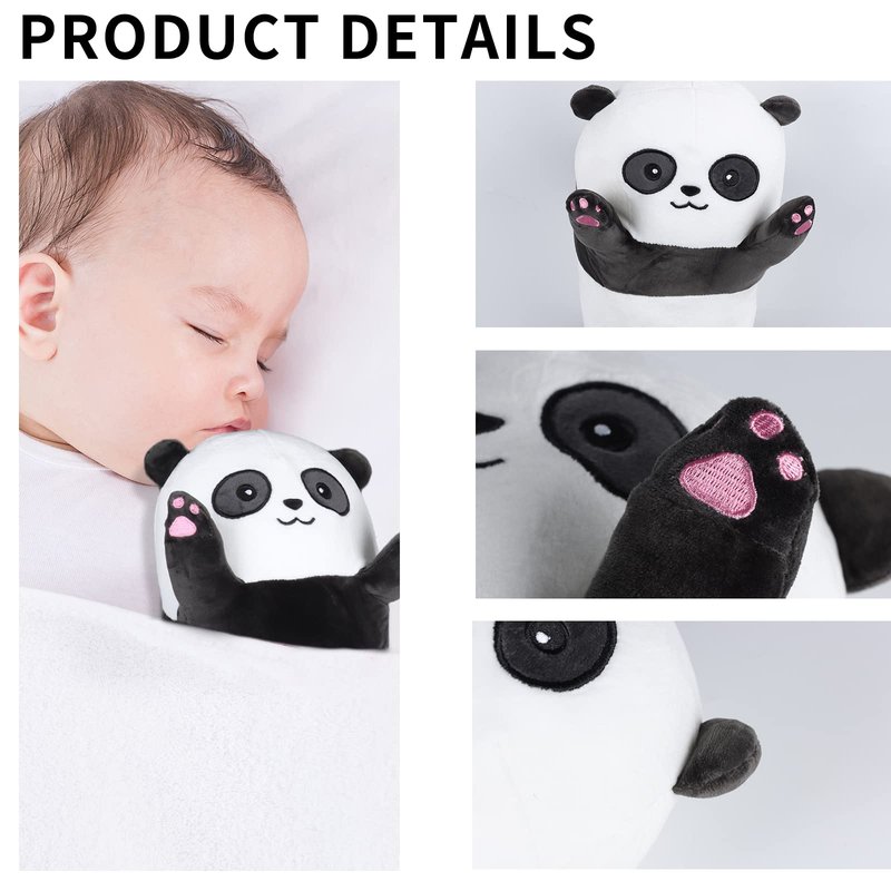 ROPELOK Panda Plush Body Throw Pillow, 35.4" Long Stuffed Animal Pillow, Kawaii Soft Panda Plush Toy for Kids Children Xmas Birthday Gifts