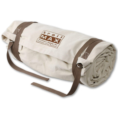 TrailMax Canvas Cavalry-Style Cowboy Bedroll; Premium Lined Sleeping Bag Cover; Durable 12oz Canvas; Comfy Flannel Liner; Winter Camping Sleeping Bed Roll; Cowboy Bed Roll for Camping