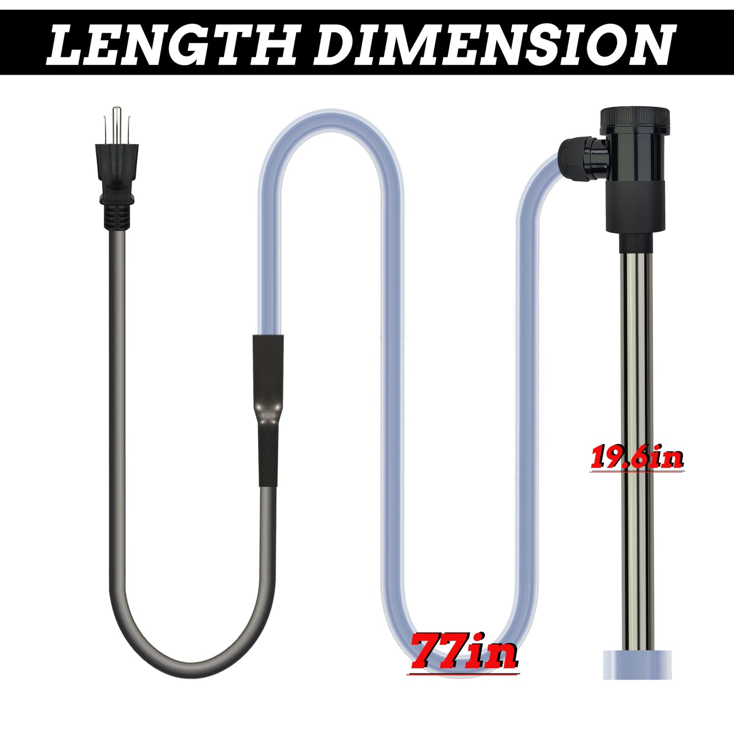 JHAOHEATE 3000W 240V Immersion Water Heater with Temp Control & WiFi Timer – Portable Submersible Heater for Baptistry, Above-Ground Pool, Spa, Inflatable Pool, Baptismal Pool, Bathtub & Hot Tub