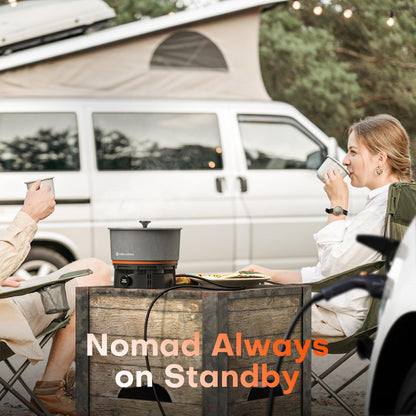 Stoke Voltaics Nomad Cooking System with Bag, Electric Camping Stove 200-1000W with Pan & Pot, 120V Portable Outdoor Cooking Gear Set, Windproof Cookware for RV, EV, Overland, Vanlife, Car Camping
