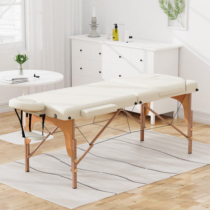 BestMassage Massage Bed Portable Massage Table 77" L 28" W Lash Bed Height Adjustable 3 Folding PU Leather with Oxford Bag for Spa Footmassage Facial CareSpa Tattoo