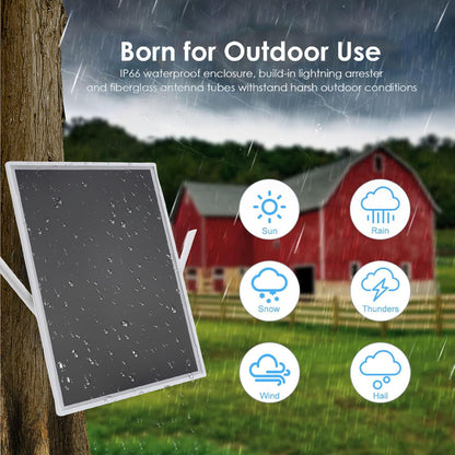 Solar WiFi Extender, 2.4GHz 5GHZ 15W Solar WiFi Repeater Up to 328.1ft, Extender Signal Booster Outdoor for Outdoor Camping RV, Supports 15 Devices