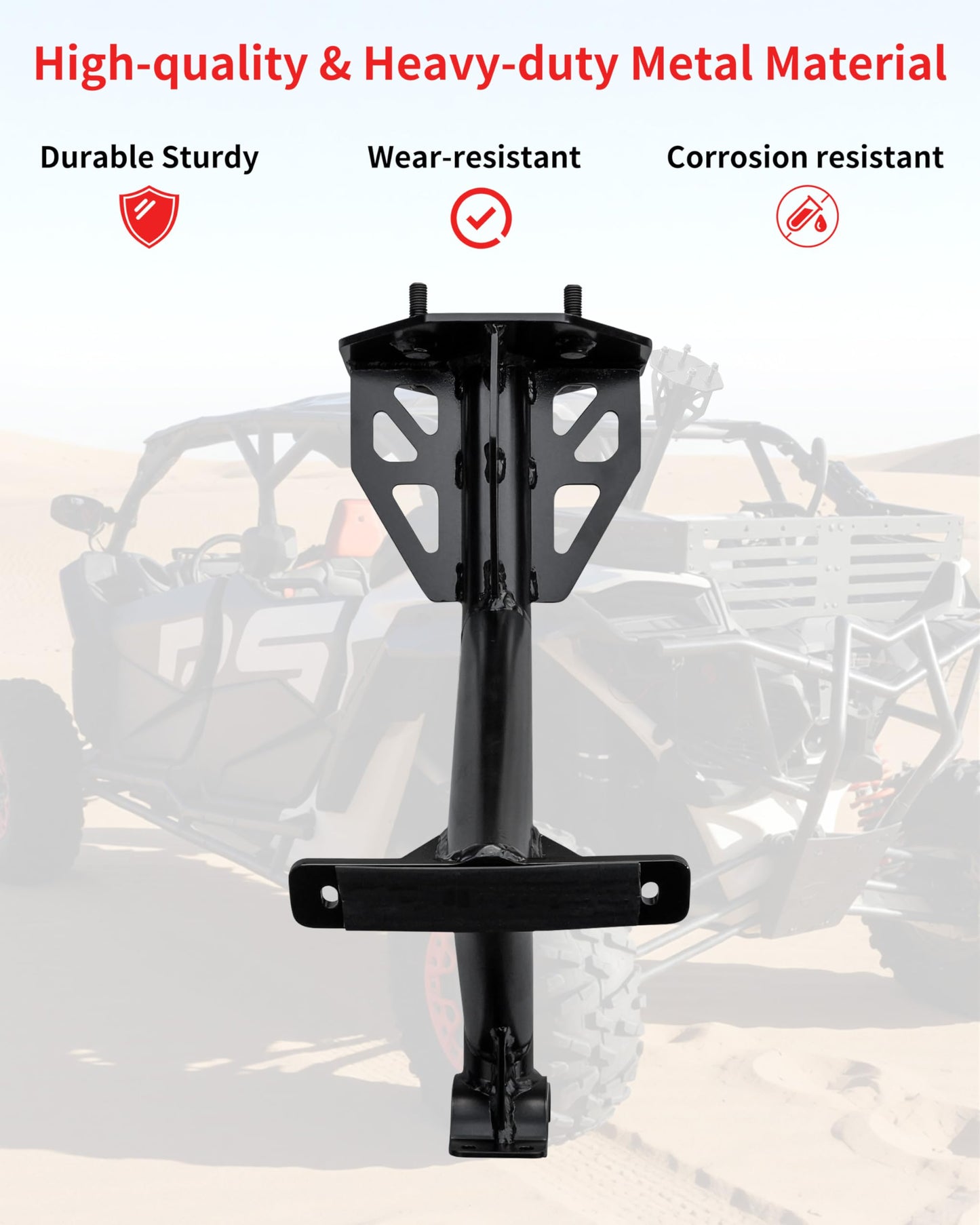 KEWISAUTO Heavy Duty Steel Rear Spare Tire Carrier for Can-Am Maverick X3 XDS XRS MAX Turbo RR 2017-2026 Accessories, One-Piece Spare Tire Mount Rack Holder