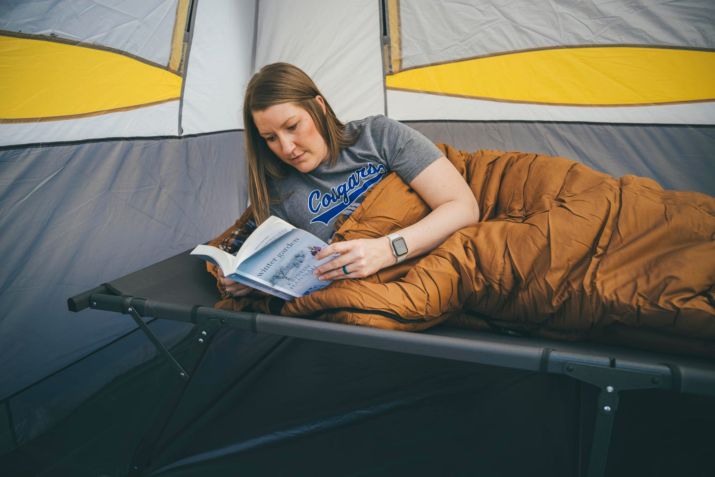 Browning Camping Enterprise -20° Degree Sleeping Bag – Hooded Rectangular Cold Weather Canvas Sleeping Bag with Flannel Liner, PolyLoft Insulation & Roll-Up Straps for Winter Camping