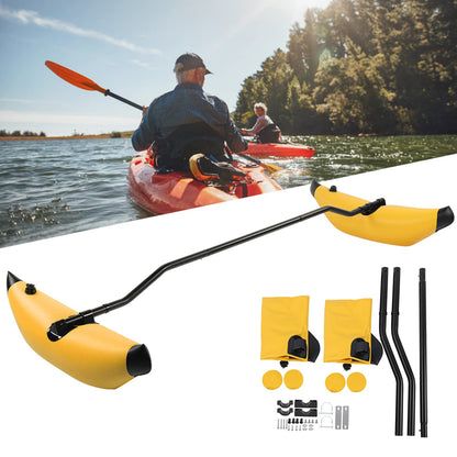 ZAWELIYO PVC Inflatable Kayak ger Portable Kayak Stabilizers Balancing Canoe ger Kitwith Sidekick Arms Rod Balancing Boat Accessory (Yellow)