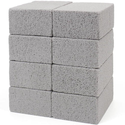 Non Scratch BBQ Grill Stone Cleaning Block Griddle Brick Oven Stone Scrubber Blackstone Cleaner, 8 Pack GrayMagic Stone for Removing Stains，Cleaning Flat Top Cookers，Toilet，Pool，Exfoliation Dead Skin