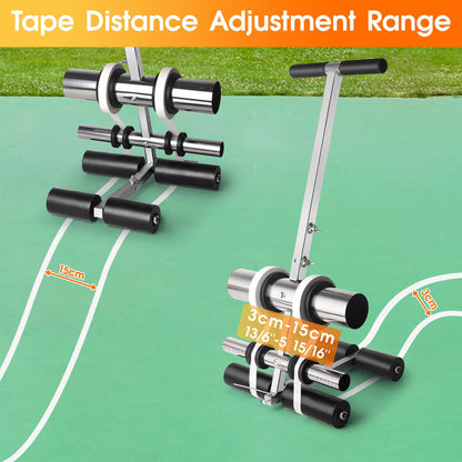 SWANSOFT Court Line Tape Machine, Parking Lot Striping Machine, Field Line Striping Machines, Floor Paint Tape Applicator Tape Pasting Machine for Asphalt Or Concrete, Driveway, Road Warning