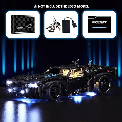 YEABRICKS LED Light for Lego-42127 Technic The Batmobile Building Blocks Model (Lego Set NOT Included)