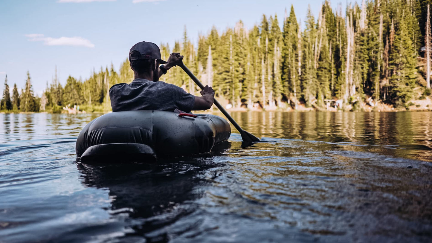 Uncharted Supply Co. Rapid Raft 2.0 - Lightweight Inflatable Pack Raft for Survival, Emergency Prepardness, Fishing, and Camping - Olive + Orange