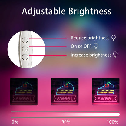 Horseneon Good Food Good Mood Neon LED Sign, Food Neon Signs for Wall Decor, Good Food Good Mood Neon Light with USB Powered for Snack Shop, Restaurant, Fast Food