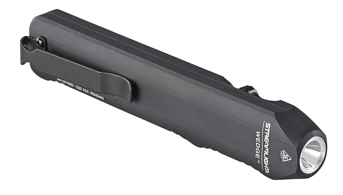 Streamlight 88810 Wedge 1,000-Lumen Max 300-Lumen Standard 1,200-Candela Flat Everyday Carry Flashlight, Includes USB-C Cable and Lanyard, Black