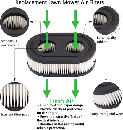 Skiennix Air Filter - High-Performance Replacement for Lawn Mower Engines | 2-Pack