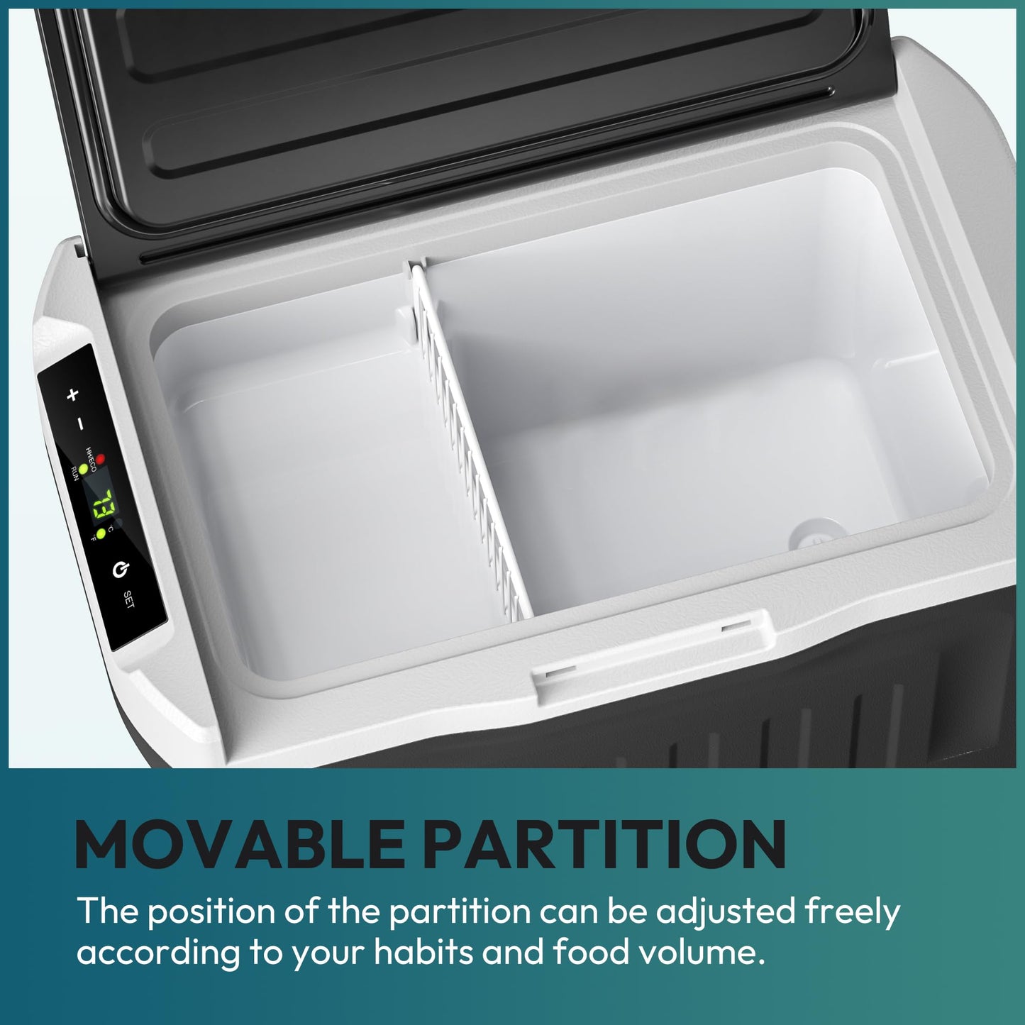 EUHOMY 12 Volt Refrigerator, 22QT(21L) 12V Cooler, Compressor Electric Cooler -4℉~68℉, 12V Fridge 12/24V DC 100-240V AC, Portable Freezer for Camping, Travel, Home, Truck