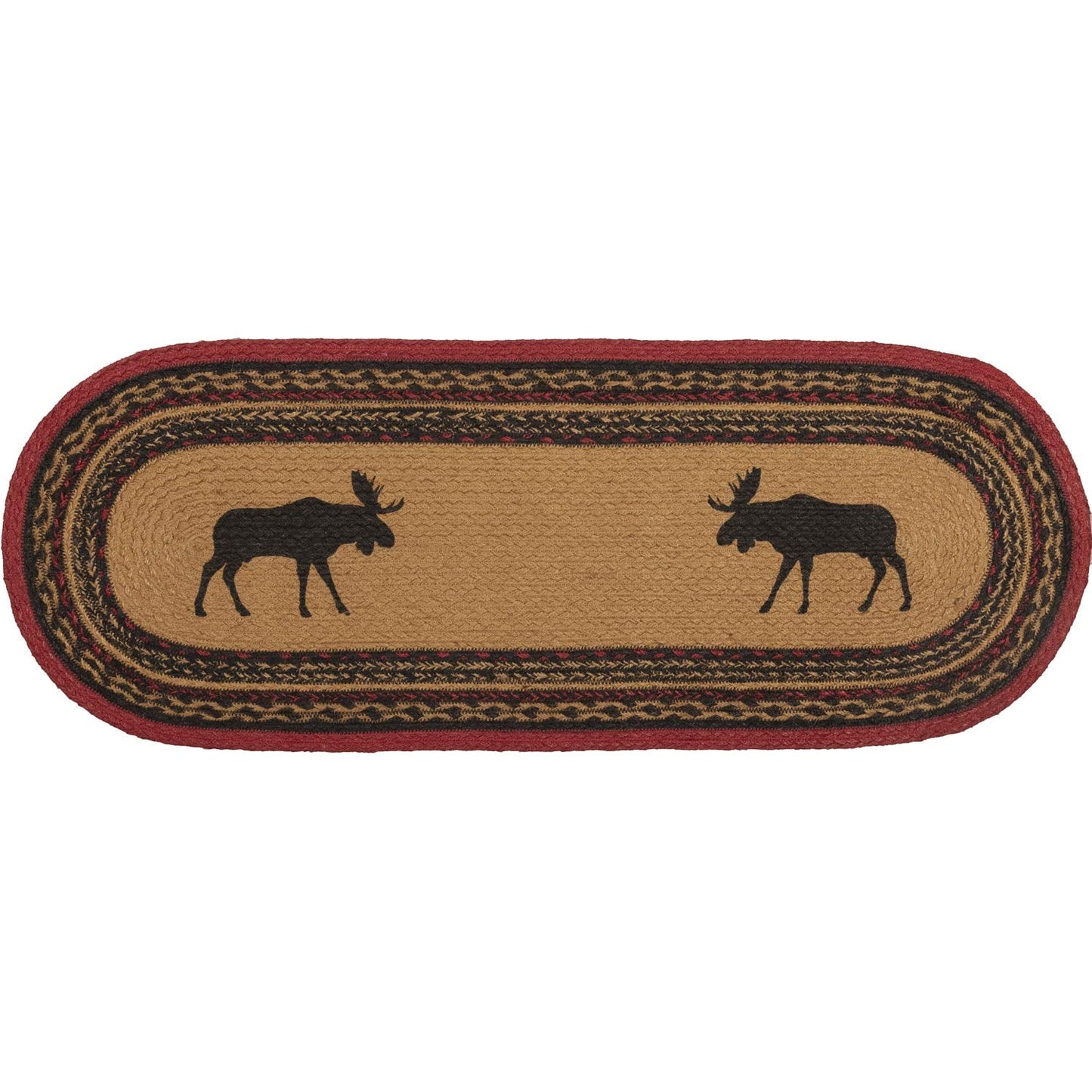 VHC Brands Rustic & Lodge Tabletop & Kitchen-Cumberland Oval Jute Bedding Accessory, Runner 13x36, Almond Tan