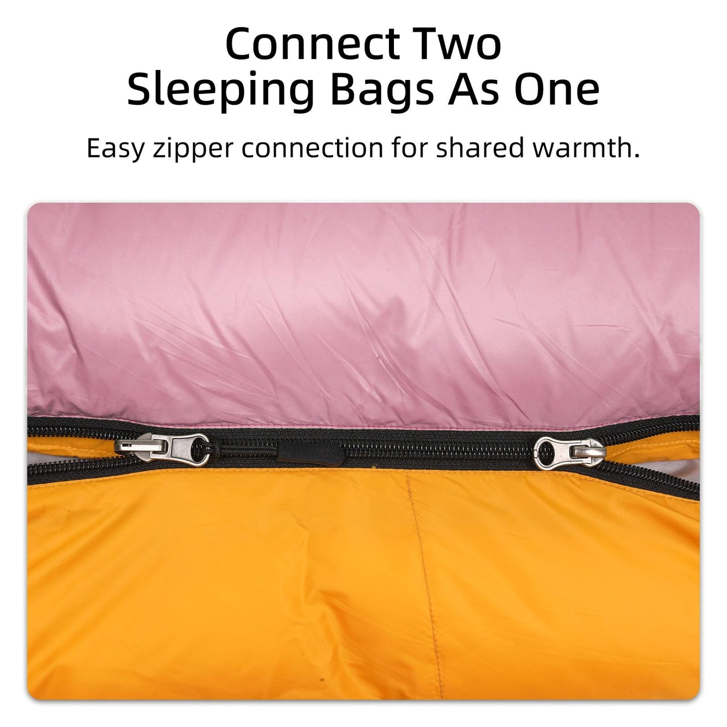 HLITMOUT Down Sleeping Bag with Pillow, 0°F 20°F 32°F Regular and XL Compact Lightweight Sleeping Bag for Adults,Teens Backpacking,Camping and Hiking Outdoor (Orange, Regular 32°F)