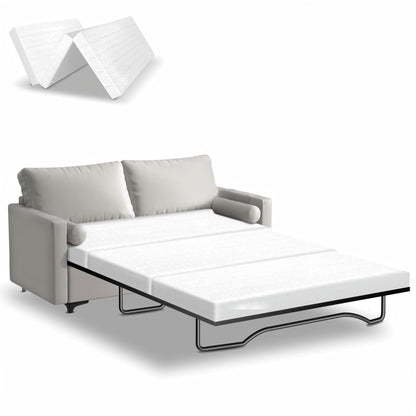 Srora 4 Inch Sofa Bed Mattress Replacement, Queen Size 72" x 59", CertiPUR-US Certified, Foldable Design with Breathable Removable Washable Cover for Sleeper Couch, RV, Guest Room