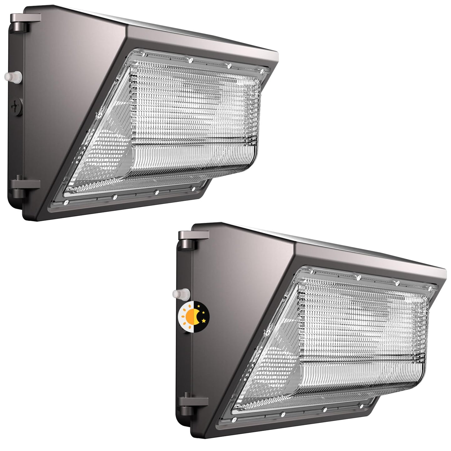 Lightdot 2 Pack 200W LED Wall Pack Lights, Wall Mount Outdoor Exterior Lighting, 100-277V, 30000LM Dusk-to-Dawn, IP65 ETL, 60ft Coverage Area, Parking Lots, Building Exteriors, Backyard/Factory