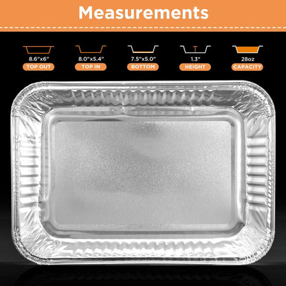 Sageme 20 Pack Weber Grills Compatible Drip Pans 6415 for Weber Grills Spirit Gas Grills, Q Grills, Genesis and Genesis II LX 200 300 Series Disposable Aluminum Foil Grease Trays 6 x 1.4 x 8.6 Inches