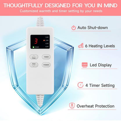 Large Heating Pad for Back Pain Relief, Electric Heating Pad for Neck and Shoulders, Auto Shut Off, Fast Heat, Christmas Gifts for Women Men, Birthday Gifts for Mom Dad (17'' x 33)