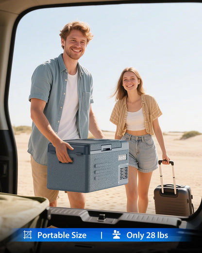 Aeitto 12 Volt Car Refrigerator 30Quart Car Fridge Freezer Electric Cooler Portable Cooler 12V Fridge RV Refrigerator -4℉-68℉ Temp Control 12/24V DC & 100-240V AC for Travel, Camping, RV, Road
