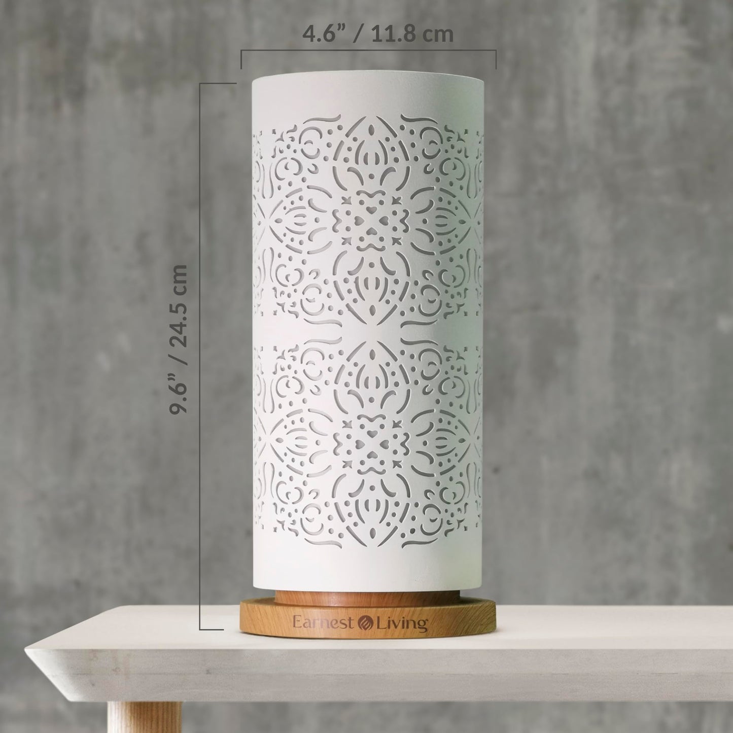 Earnest Living Essential Oil Diffuser White Ceramic Diffuser 100 ml Timers Night Lights and Auto Off Function Home Office Humidifier Aromatherapy Diffusers for Essential Oils