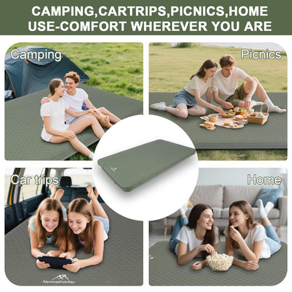 Self Inflating Sleeping Pad with Foam and Electric Pump，Innovative Y-Shaped Telescopic Structure，4.3" Thick Ultraportable Camping Mattress，Outdoor Compact Air Mat for Tent Car（4.2*79*28 inch）