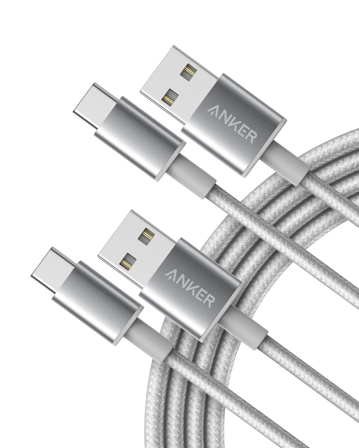 Anker Cable,[2-Pack,6 ft] Premium Nylon USB-A to USB-C Fast Charging Type C Cable,for iPhone 17 Series,Galaxy S10/Note 8,LG V20 and Other USB C Charger