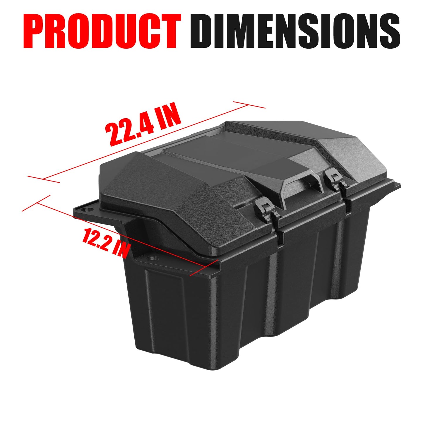 XATVXUTV 73QT UTV Large Cargo Storage Box for Polaris RZR PRO XP/XP4, Water Resistant Dust Free Forward Bed Tool Box for Polaris RZR Turbo R/R4 RZR PRO S/S4 2020-2025 Accessories, Replace OEM #2883751