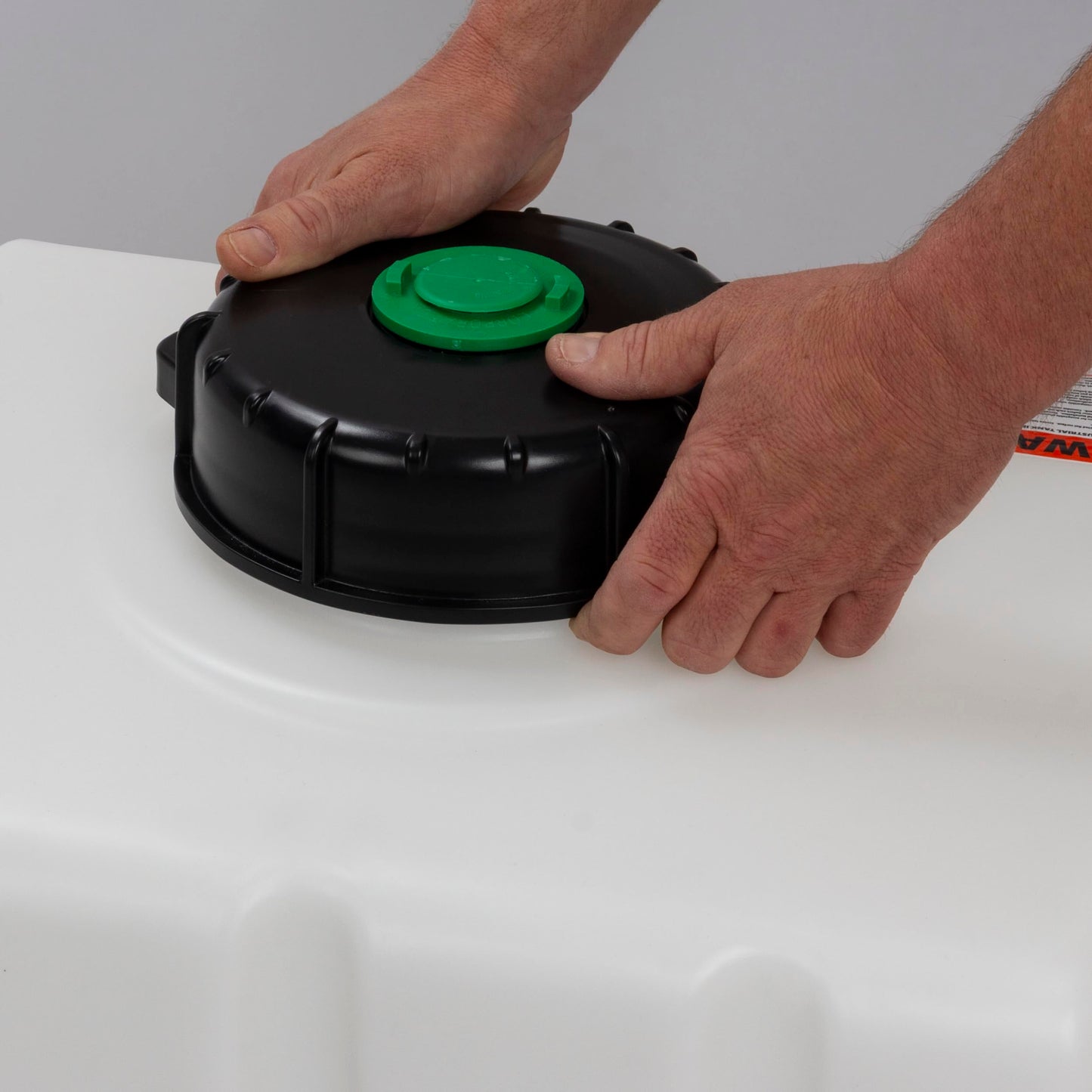 Elkhart Plastics 50 Gallon Water Storage Tank and Sprayer Tank, Square Plastic Reservoir for Water and Non-Flammable Liquids, 38.00" L x 18.85" W x 22.55" (107049A03)