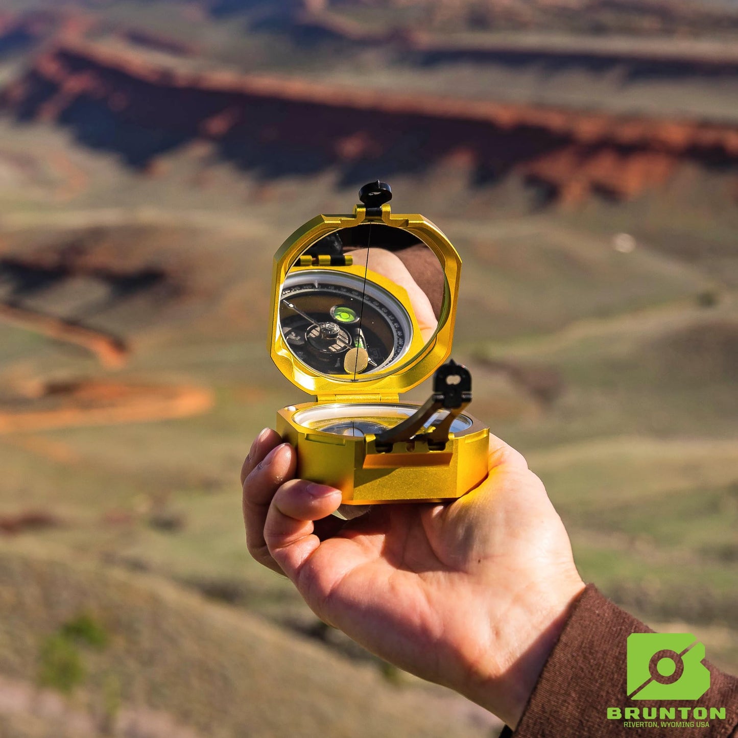 Brunton Standard Transit Azimuth Gold + Map Multi-Tool Card, Professional Geology & Field Mapping Bundle