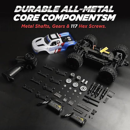 UDIRC Fast RC Cars for Adults Upgradable 56 MPH Heavy Duty RC Truck 4X4 Off Road All Terrain 2.4Ghz RTR 1:16 Remote Control Car Monster Truck with 2 Rechargeable Batteries for Beginners and Boys