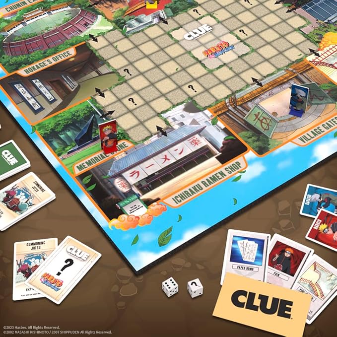 USAOPOLY CLUE: Naruto | Solve The Mystery in This Collectible Clue Game | Featuring Characters &amp Locations from The Anime TV Show Naruto | Officially-Licensed Naruto TV Show Game &amp Merchandise