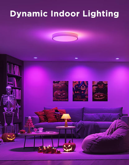 Govee Smart Light Bulbs, Color Changing Light Bulb, Work with Alexa and Google Assistant, 16 Million Colors RGBWW, WiFi & Bluetooth LED Light Bulbs, Music Sync, A19, 800 Lumens, 4 Pack