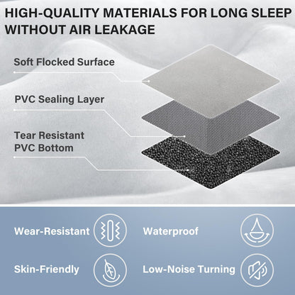 Coverado SUV Air Mattress, Thickened Flocked-Top Car Air Mattress with Wireless Built-in Pump, Pillows, Patch Kit & Carry Bag, Quick&Easy Set Up, SUV Mattress Camping Bed Universal fit for Most Cars