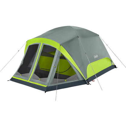 Coleman Skydome Camping Tent with Screened Porch & 5-Minute Setup, Weatherproof 4/6/8 Person Tent with Rainfly & Carry Bag, Made of PFAS-Free Materials
